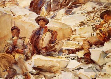 Travailleurs de Carrara John Singer Sargent Peinture à l'huile